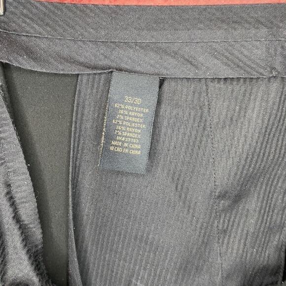 Axist Black Mens Flat Front Work Dress Pants Classic Fit Size 33x30 - Picture 4 of 4